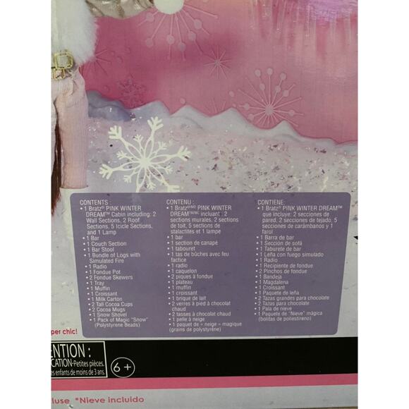 NIB Bratz Pink Winter Dream Cabin - Picture 8 of 10